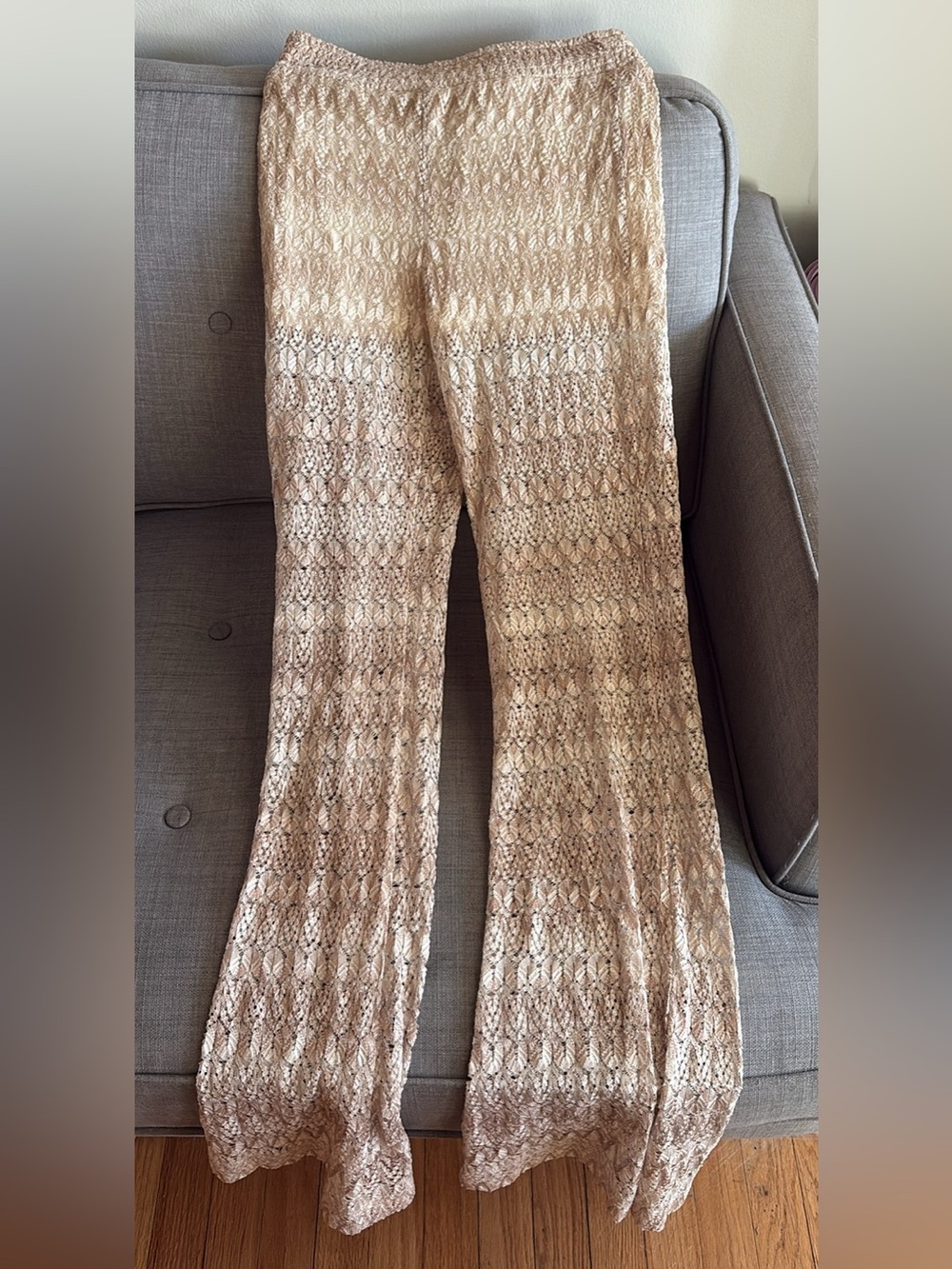 Buckle Cream Lace Pants